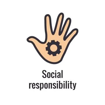 Core Values Outline / Line Icon Conveying Specific Purpose Illustrazione stock