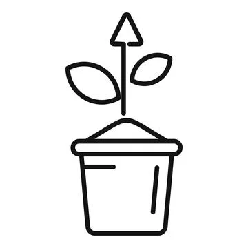 Core values plant pot icon outline vector. Customer culture Stock Illustration