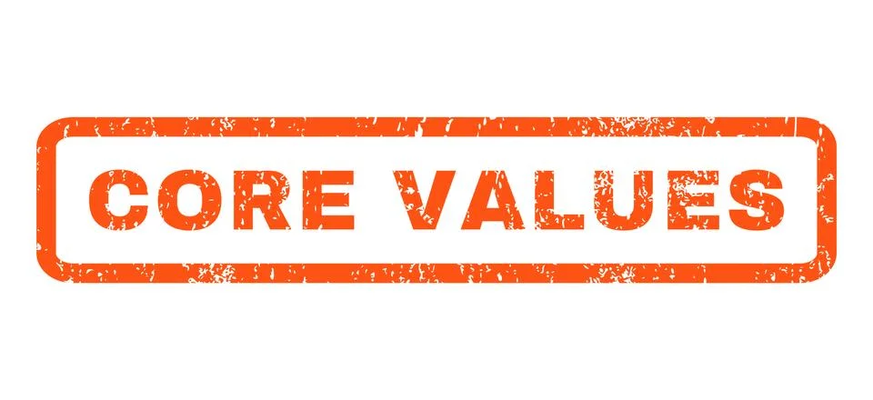 Core Values Rubber Stamp Stock Illustration