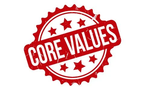 Core Values Rubber Stamp Seal Vector イラスト素材