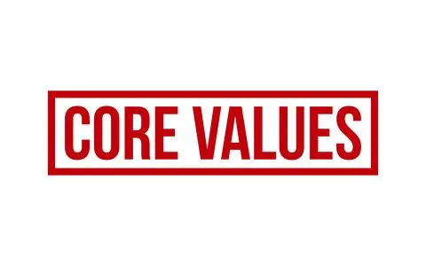 Core Values Rubber Stamp Seal Vector Illustrazione stock