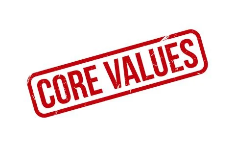 Core Values Rubber Stamp Seal Vector Illustrazione stock