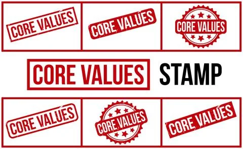 Core Values Rubber Stamp set Vector イラスト素材