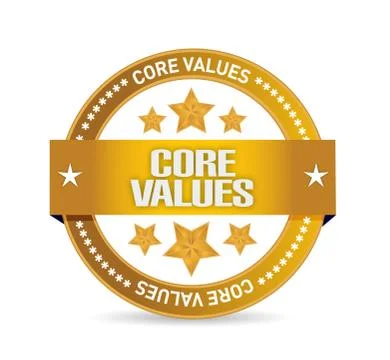 Core values seal illustration design Stock-Illustration