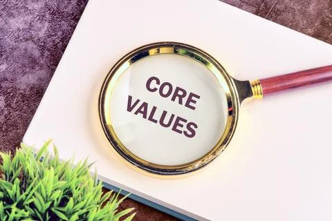 CORE VALUES symbol. Concept words. Business and CORE VALUES concept. Copy spa Stock Photos
