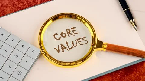 CORE VALUES symbol. Concept words. Business and CORE VALUES concept. Copy spa Stock Photos