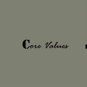 Core Values. Vector lettering illustration Stock Illustration