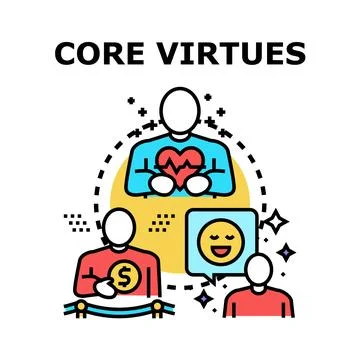 Core virtues and principles for ethical business Stock Illustration