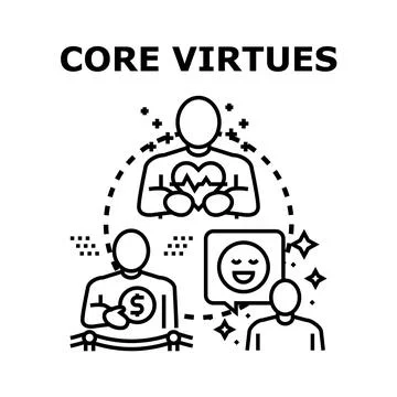 Core virtues and principles for ethical business Stock Illustration