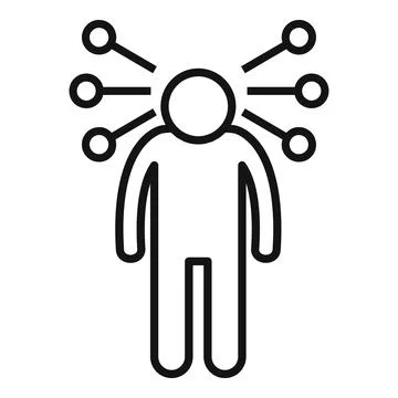 Core vision icon outline vector. Social trust Illustrazione stock