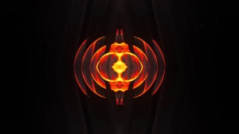 Core warm orange light layered depth grid symmetry Stock Footage 326750653