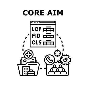 Core web vital metrics optimizing digital business performance Stock Illustration