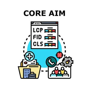 Core web vital metrics optimizing digital business performance Stock Illustration