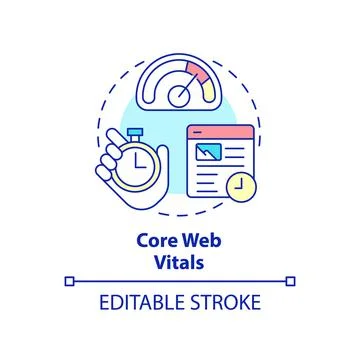 Core web vitals concept icon Stock Illustration