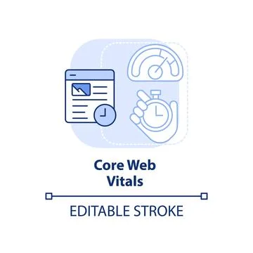 Core web vitals light blue concept icon Stock Illustration