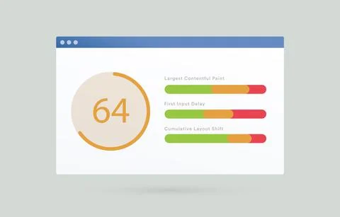 Core Web Vitals - seo concept flat vector illustration Stock Illustration