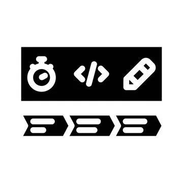Core web vitals seo glyph icon vector illustration Stock Illustration
