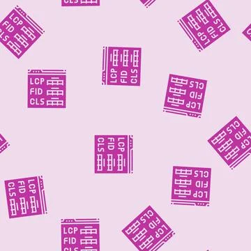 Core web vitals seo glyph seamless pattern Stock Illustration