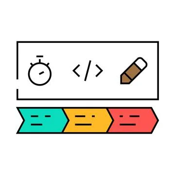 Core web vitals seo icon color illustration Stock Illustration