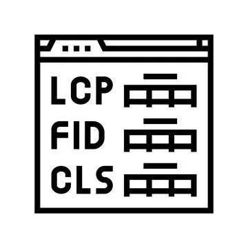 Core web vitals seo line icon vector illustration Stock Illustration