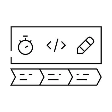 Core web vitals seo line icon vector illustration Stock Illustration