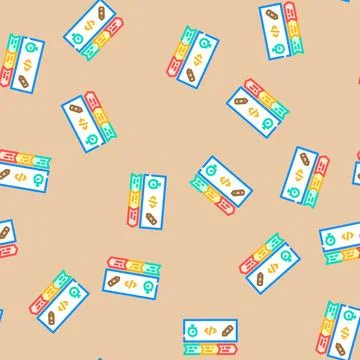 Core web vitals seo vector seamless pattern Stock Illustration