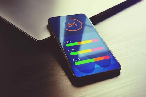 Core Web Vitals - web performance for web site and search engine rankings 3d Stock Illustration