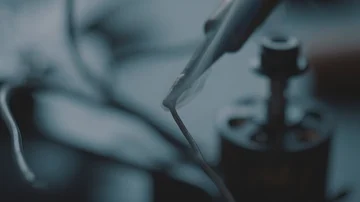 Core Wire Welding FPV Drone Electronics in Slow Motion Close Up Stock Footage 85478897