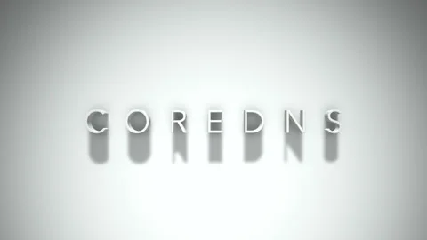 Coredns 3D title animation with shadows on a white background Vídeos de archivo 297216124
