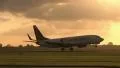 Corendon landing at sunset HD Footage