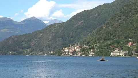 Corenno Plinio on Lake Como Vídeo Stock 158554196