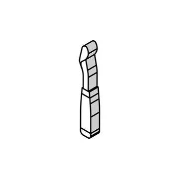 Corer tool pepper isometric icon vector illustration Stock Illustration