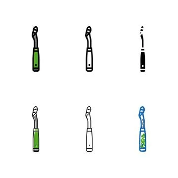 Corer tool pepper variations color icon vector Stock Illustration