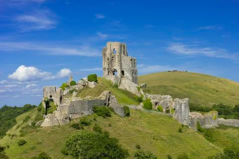 Corfe Castle in Dorset Stock Photos