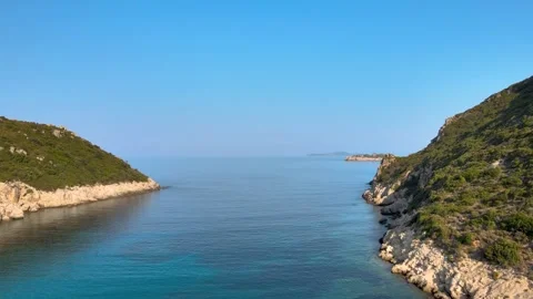 Corfu 04 - Cliffs 03 Video stock 255051254