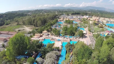 Corfu aquapark Stock Footage 60139969