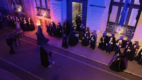 Corfu Carnival Night Procession in Greece featuring Traditional Venetian Stock Footage 329544180