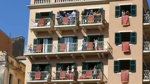 CORFU, GREECE - APRIL 7, 2018: Corfu Easter holiday celebrations. Vidéo 152531729