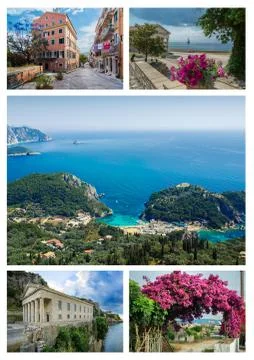 Corfu set Stock Photos