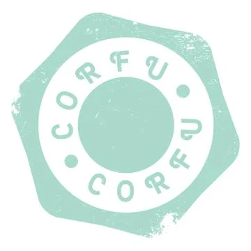 Corfu stamp rubber grunge Stock Illustration