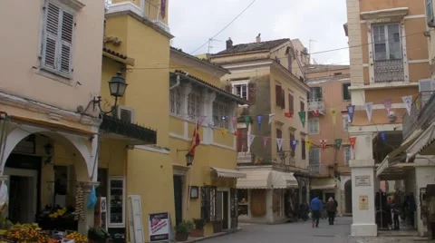 Corfu street Greece Vidéo 47085443