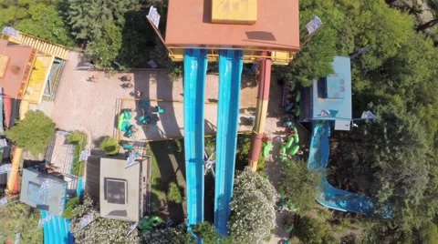 Corfu water park Stock Footage 63789908