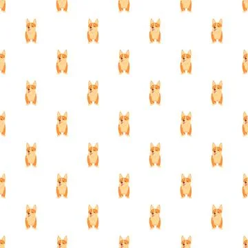 Corgi dog seamless pattern creating cute background Stock Illustration