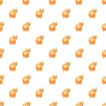 Corgi dog seamless pattern with heart shape Illustrazione stock