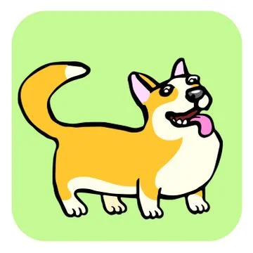 Corgi dog. vector illustration Stock Illustration