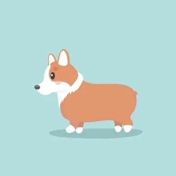 Corgi dog vector illustration. Stock Illustration