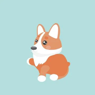 Corgi dog vector illustration. Stock Illustration