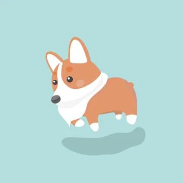 Corgi dog vector illustration. Stock Illustration