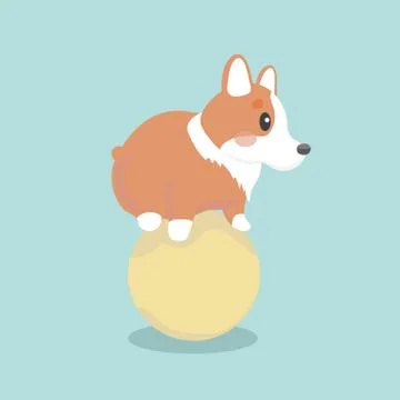 Corgi dog vector illustration. Stock Illustration