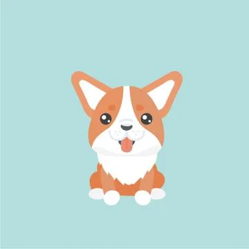 Corgi dog vector illustration. Stock Illustration